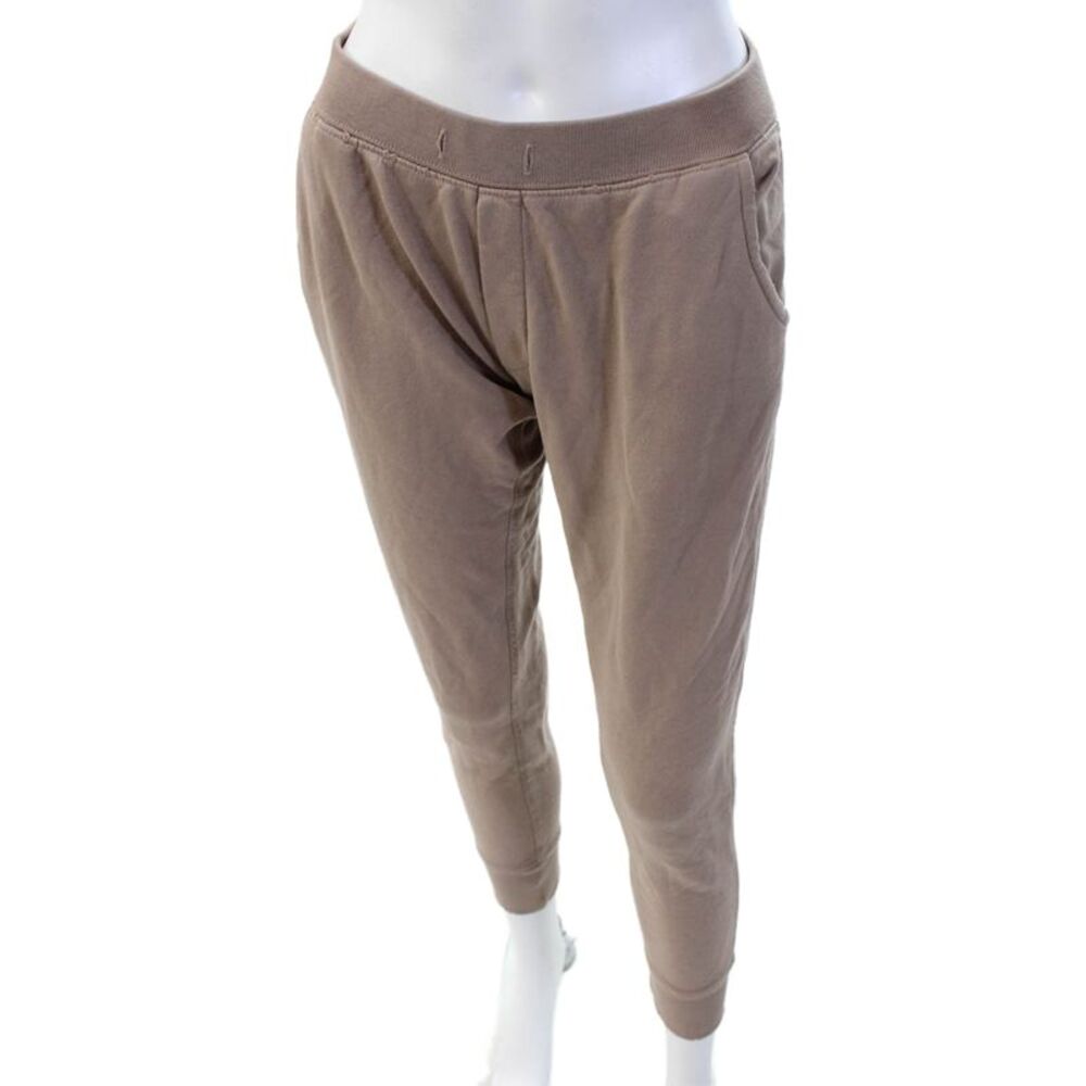 Leallo Women Brown Cotton Jogger Sweatpants Solid Size XS